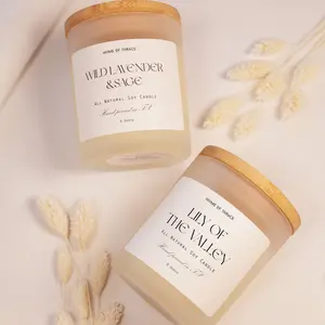 Lily of the Valley Candle: Hand-Poured Soy Wax, Floral Scent 8oz. fl oz