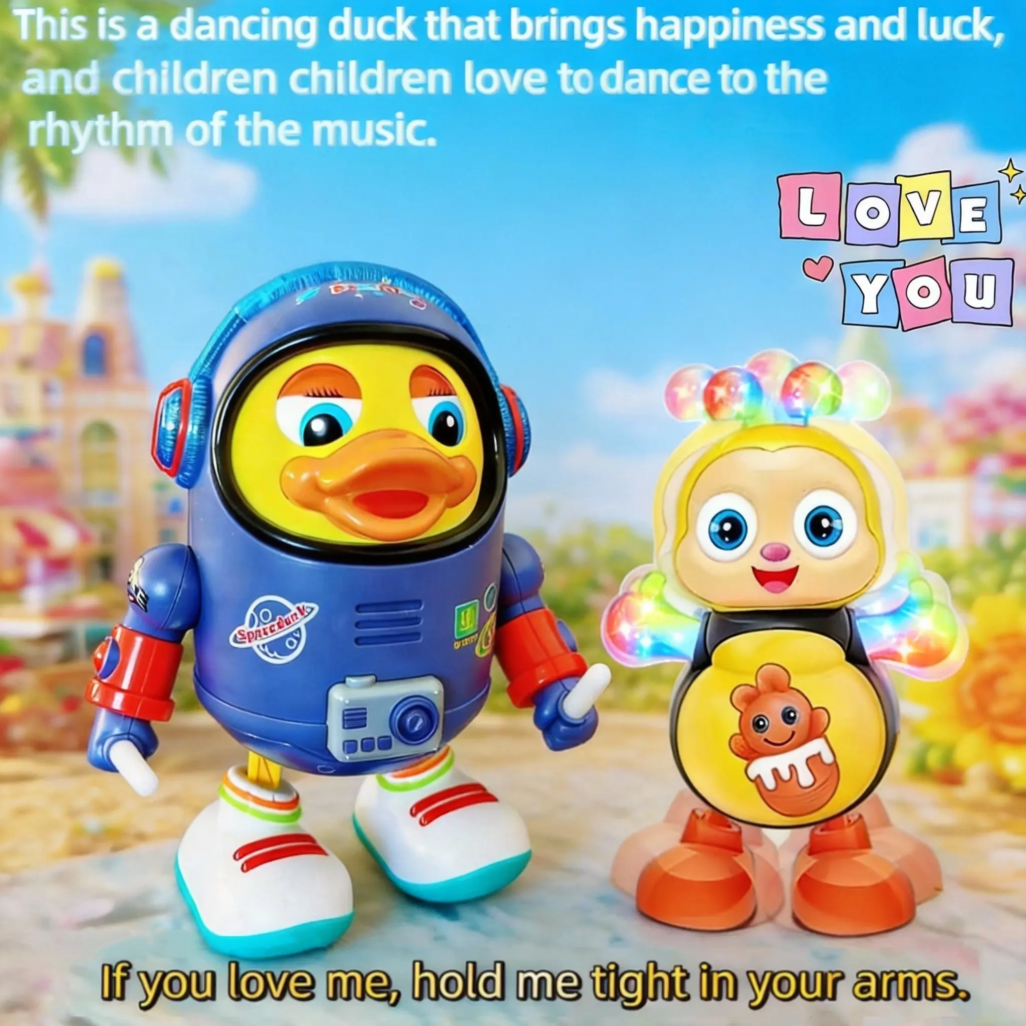 Walking Dancing Moving Toy for Kids, Interactive Educational Play Gift dancing duck space dancing duck dancing crab toy  duck light dancing space duck  dancing toy dancing space duck toy dancing toys Interactive Duck Shaped, Musical Light Up