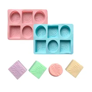Silicone Mold Set for Soap Making, Soap Making Kit, Round & Square Leaf Shapes, Durable Non-Stick Reusable Molds for DIY Crafts, Perfect for Creative Projects Molding