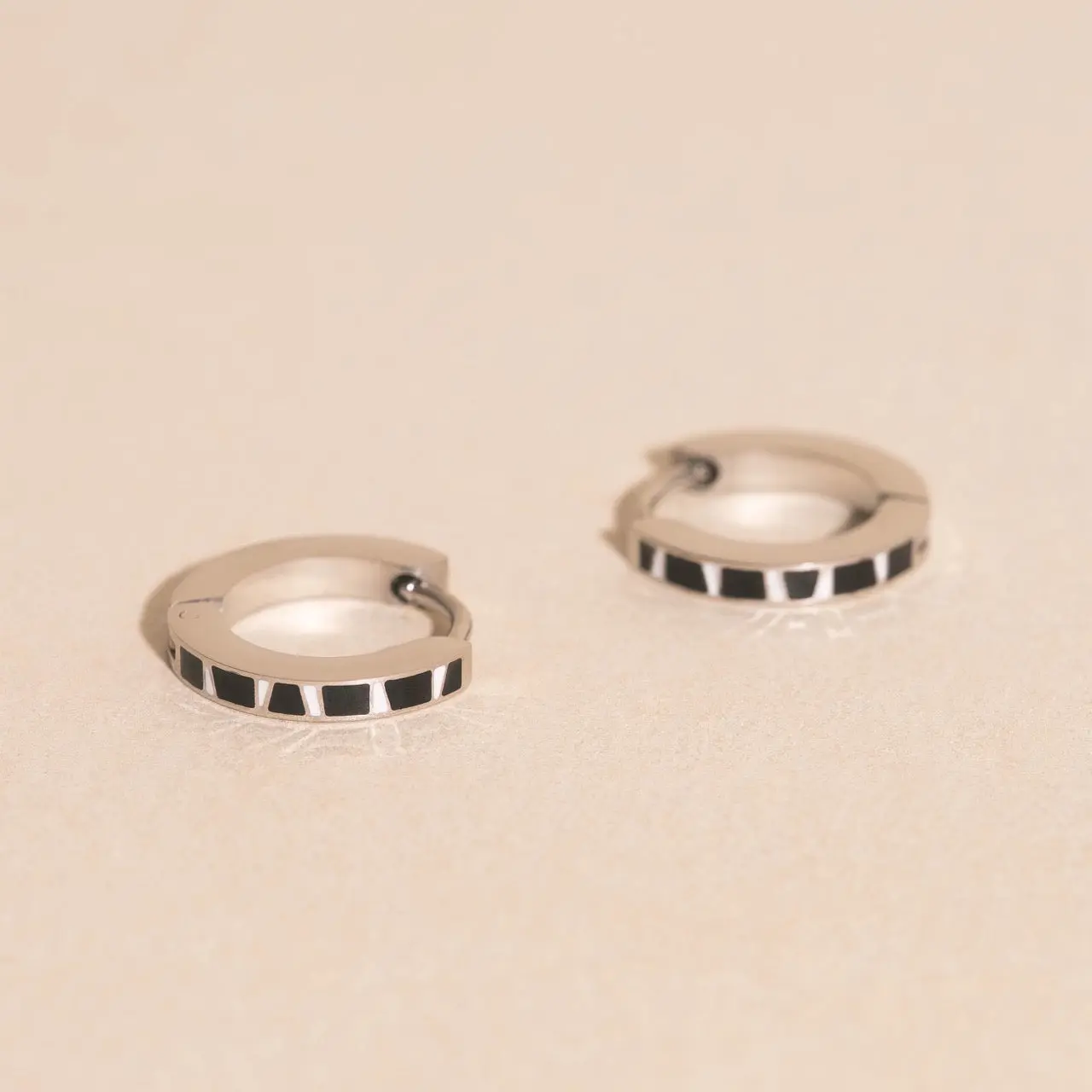 Zebra-print Huggie Hoop Earrings Zebra-print Huggie Hoop Earrings