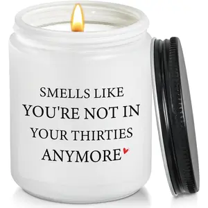 40th Birthday Gifts for Women Men, Turning 40 Year Old Birthday Gifts Ideas, 1985 Bday Decoration, Lavender Scented Bday Candle