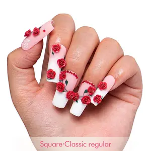 LOVFUL Vintage Elegance Handmade Reusable Full Cover Press on Nails H452