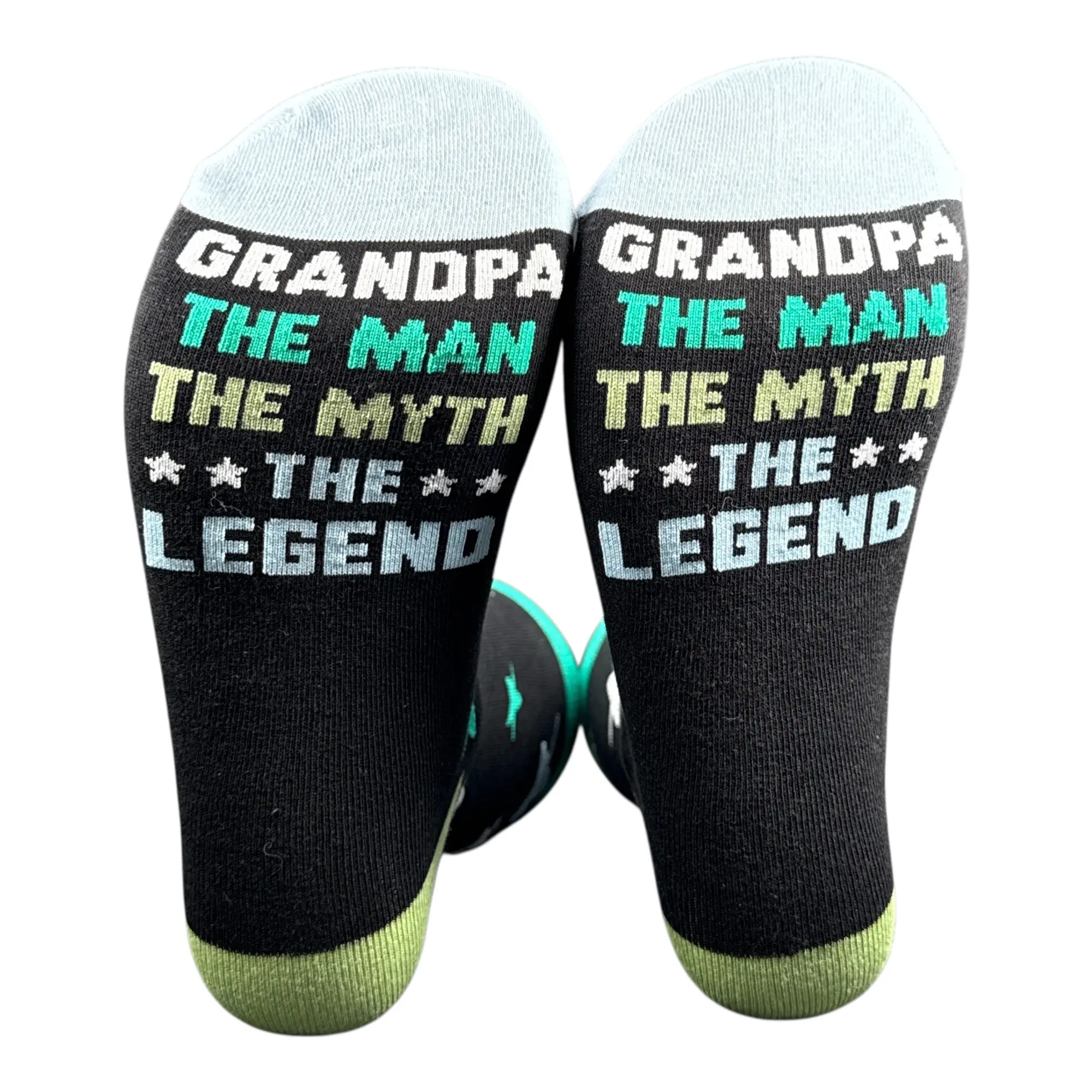 Men's Grandpa The Man The Myth The Legend Socks Funny Sarcastic Graphic Novelty Footwear For Men Funny Graphic Socks Comfortable Fitted Spandex Cotton