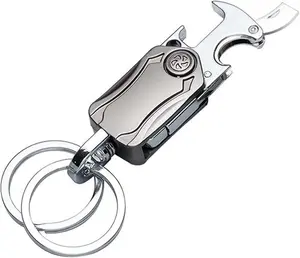 Versatile Carabiner Keychain with 360° Rotation | Portable Bottle Opener & Key Fob Clip for Daily Use- Accessories > Keychains- junk, keychain