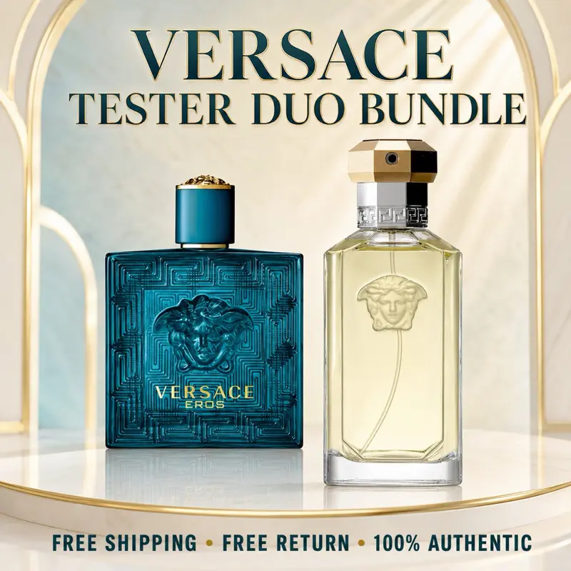 Versace Tester Duo Bundle Eros EDT 100 ML & Dreamer EDT 100 ML Spray