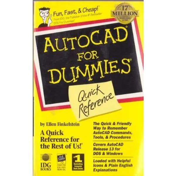 Used Autocad for Dummies Quick Reference Paperback Book - Good, by Ellen Finkelstein, 0.64 lbs, English