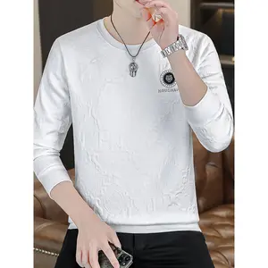 Bmuvlss Men's Elegant Brown Solid Color Sweater - Long Sleeve Round Neck Winter Warm Pullover, Machine Washable Non-Stretch Durable Fabric, Comfortable Regular Fit Casual & Formal Sweater for Fall & Winter, Versatile Everyday & Office Wear, Brown Sweater