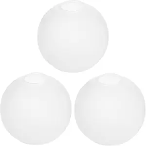 3 Pack White Frost Glass Shade Replacements, Globe Glass Lamp Shade Covers for Light Fixtures, 1.65 Inch Fitter Lampshades for Wall Sconces Chandelier Pendant Lights Bath Vanity Lights