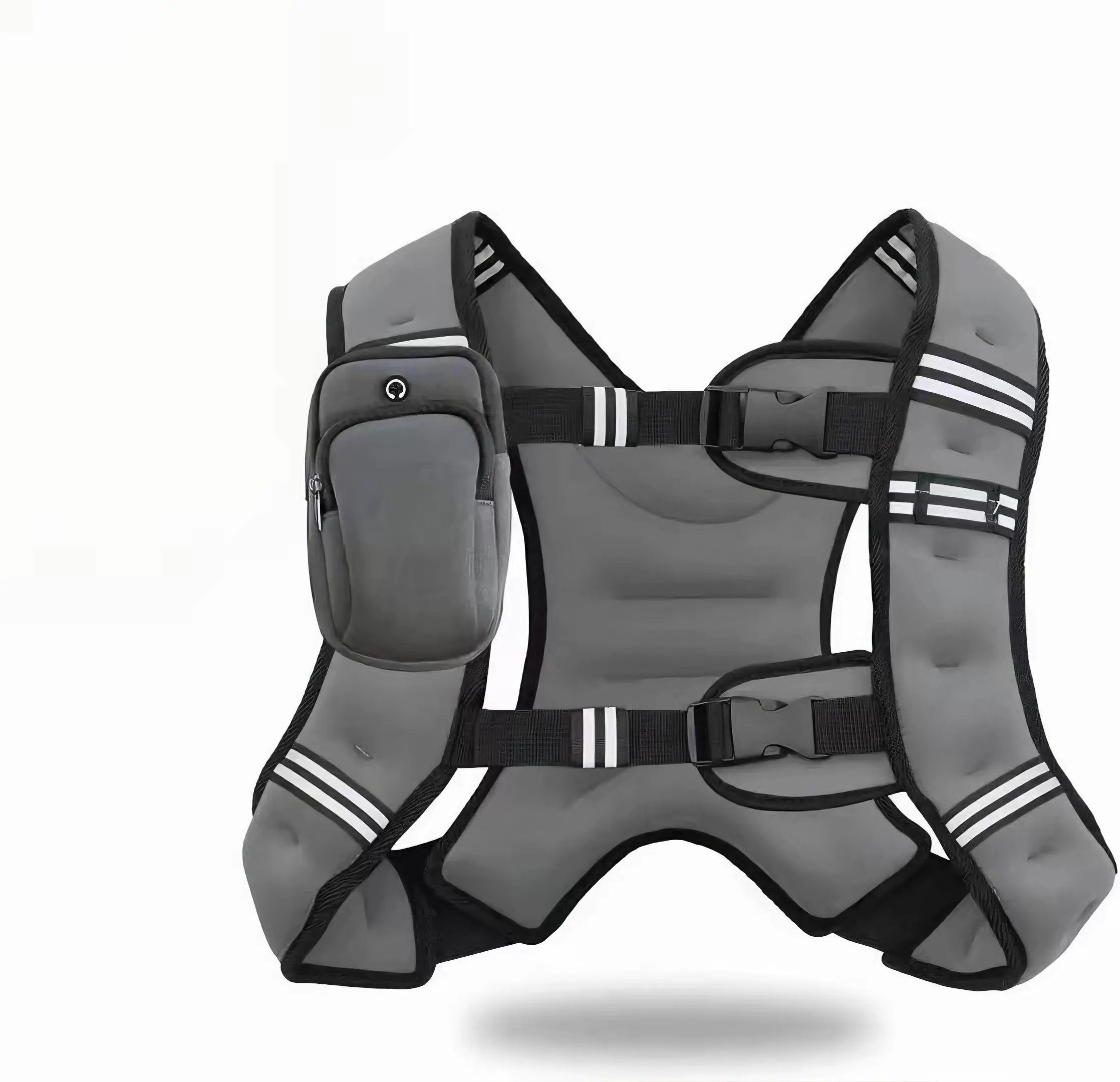 Weighted Vest, 6lb/8lb/12lb/16lb/20lb/25lb/30lb Weight Vest with Reflective Stripe, Weighted Vest for Men Women Workout Equipment for Strength Training, Running, Jogging, Fitness, Weight Los weighted vest