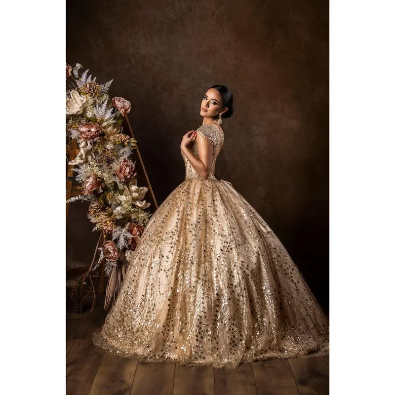 gold dama dresses for quinceanera Women's May Queen Dress Rose Pink Style Mq1959 Quince Outfit Size 8 Please note that slight natural fall out of glitter may occur during try Men's May Queen Quince Dama