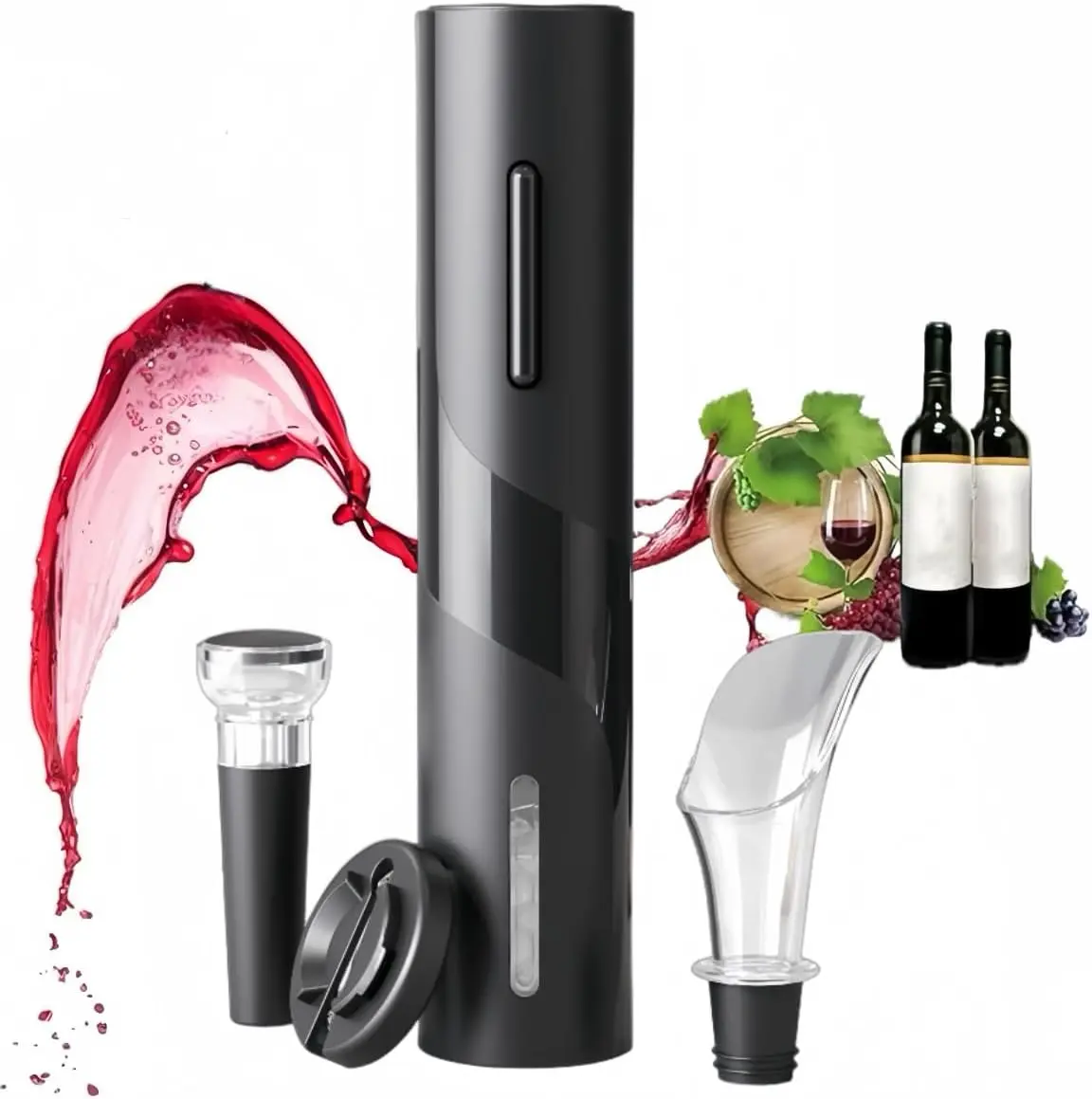 Electric Wine Opener, 1 Set Automatic Wine Corkscrew, Portable Wine Opener for Party, Summer for Gift, Kitchen Gadgets, Kitchen Accessories