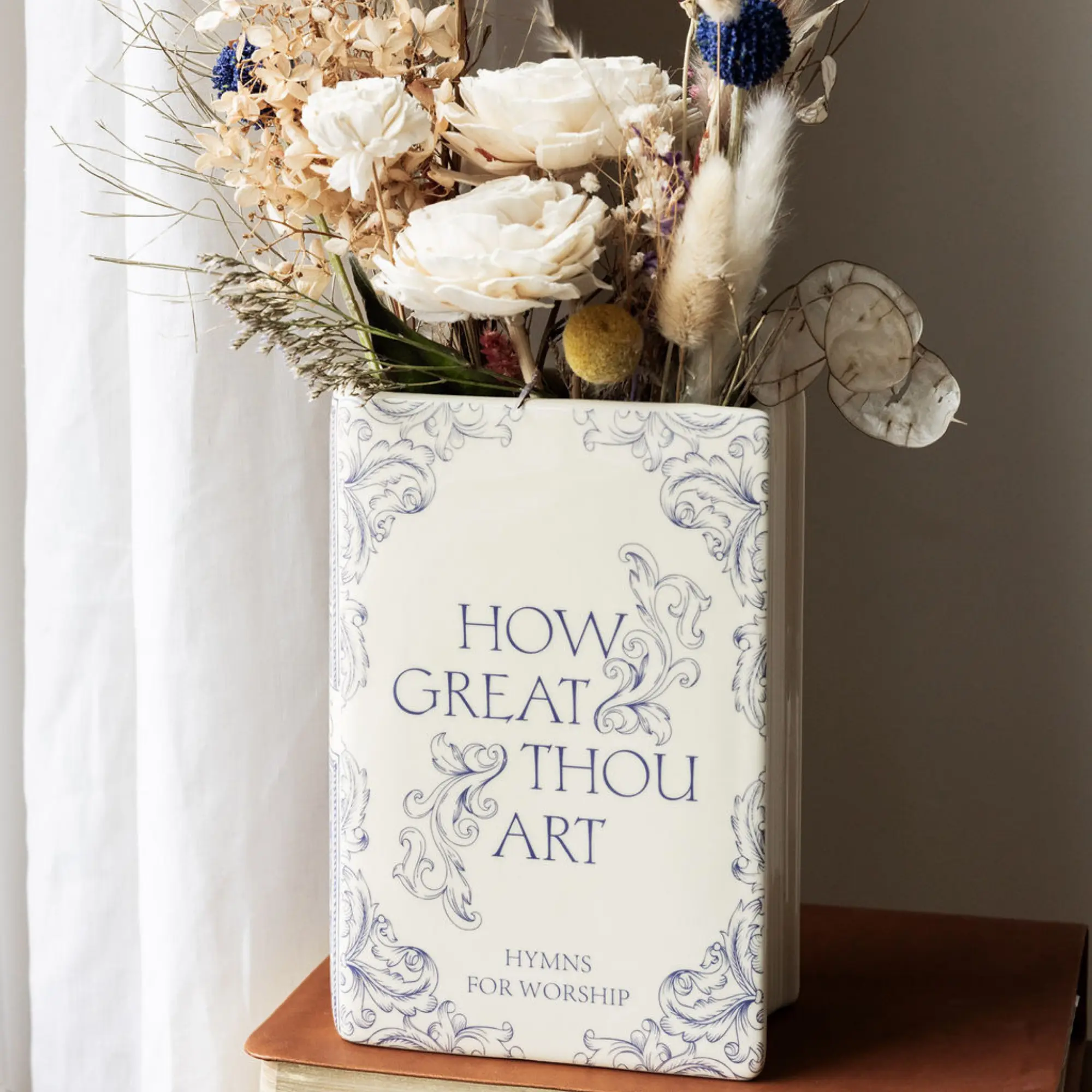 Large Book Vase, Hymnal Large Book Vase, Hymnal