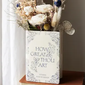 Large Book Vase, Hymnal Large Book Vase, Hymnal