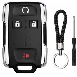 Key Fob Shell Case Replacement Fits for Chevy Silverado Colorado GMC Canyon Sierra 2014 2015 2016 2017 2018 2019 2020 2021 2022 2023 Keyless Entry Remote Control 4 Button Cover M3N-32337100