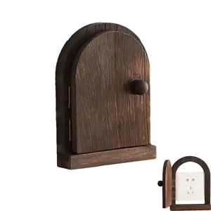 1 Handcrafted Wooden Outlet Cover, Non-electric, Versatile, Wooden Construction, Covers and Decorates Outlets, Dust-proof, Suitable for Living Room Walls, Bedroom Decoration, Home Soft Furnishings, Gaming Rooms, Hotels, Homestays