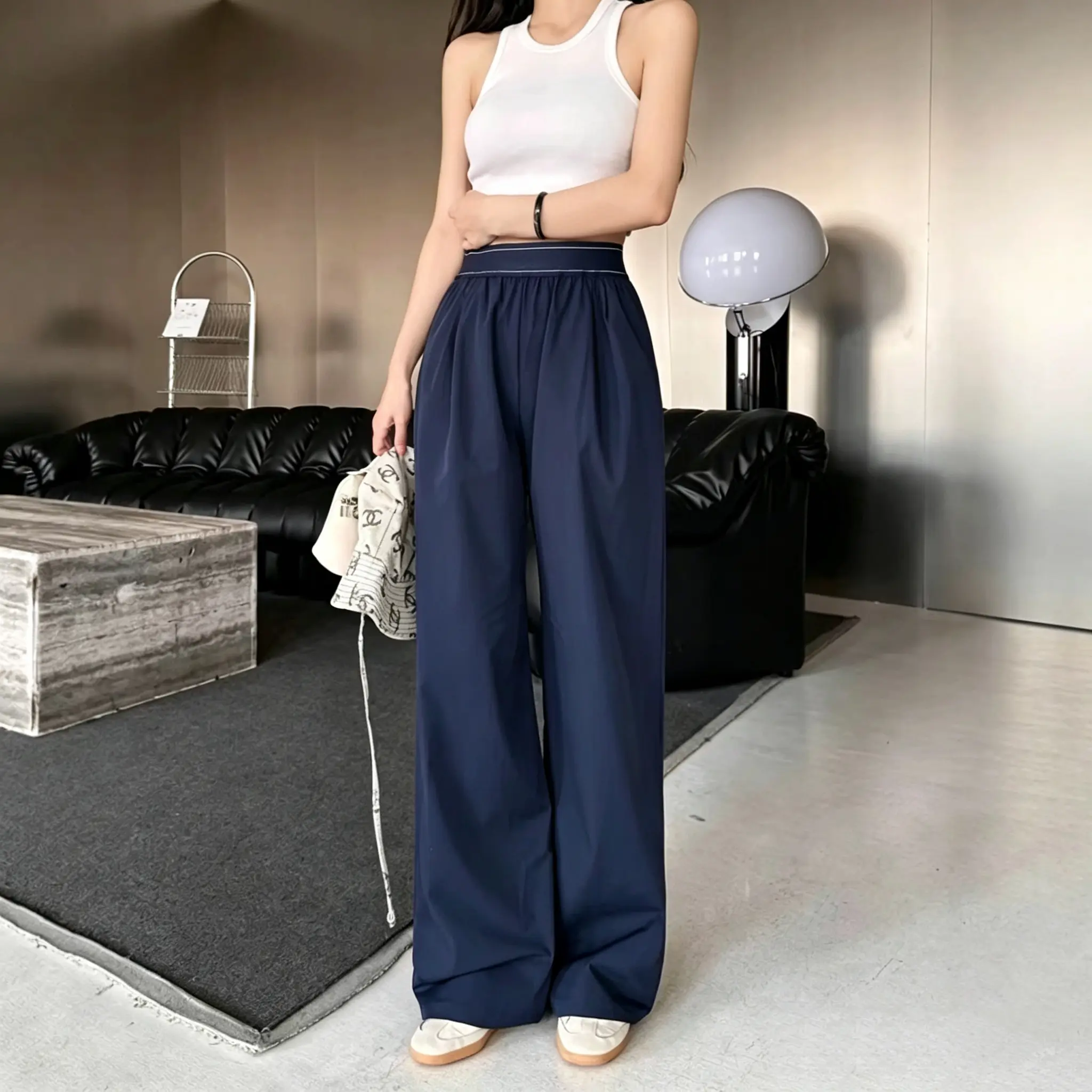 Women's Wide Leg Yoga Pants with Pockets, Lightweight Flowy Lounge Pants, Relaxed Fit Casual Athletic Pants for Pilates, Workout, Travel & Everyday Wear Black Grey Navy Pink White Rosepink