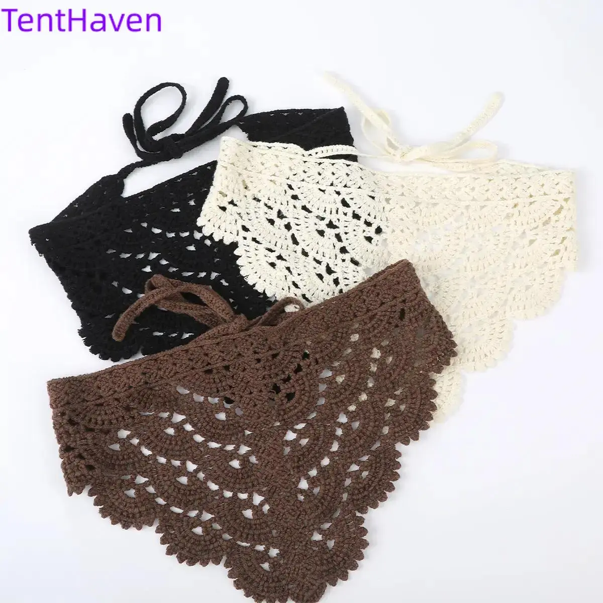 Handmade Crochet Lace Headbandz, Vintage Forest-Style Triangle Scarf for Women, Soft Lightweight Hair Styling Accessories, Hairbands, Fashion Headband, Accessories For Women, Hair Accessories, Lace Knitting