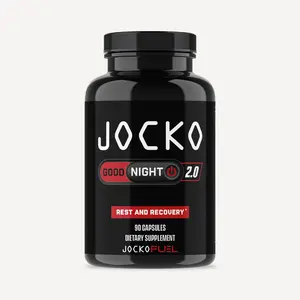 JOCKO FUEL Good Night 2.0 - 90 Capsules Edible Sleep Aid with 8 Natural Ingredients for Rest and Recovery