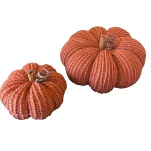 Knit Pumpkin, Stuffed Pumpkin, Fall Decor, Fall Decorations For Home, Pumpkin Decor, Farmhouse fall decor, Tiered Tray Decor, Rustic pumpkin