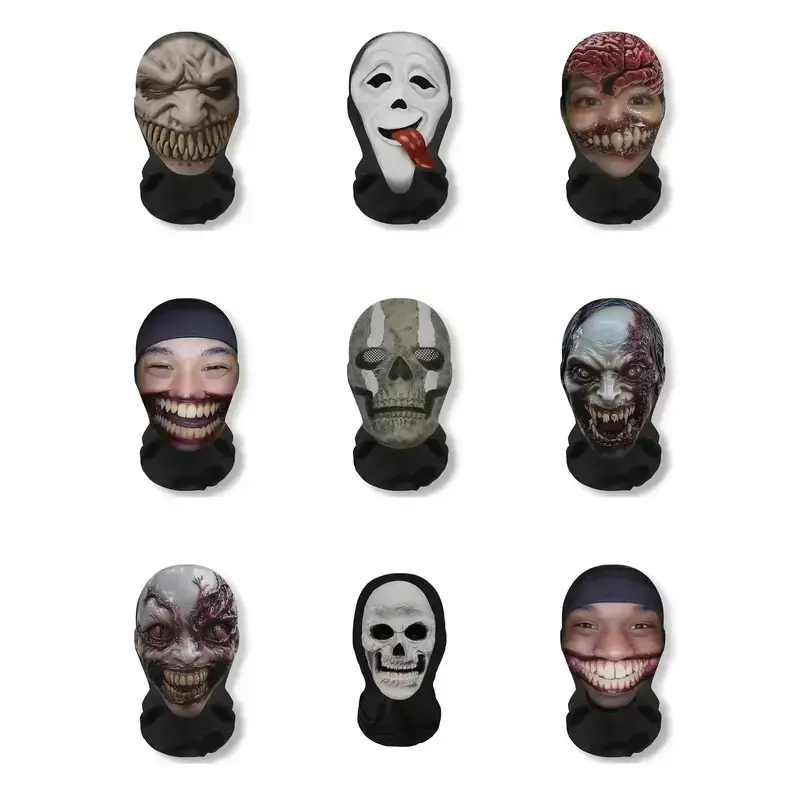 Halloween carnival funny headgear cosplay costume, comical wig mask prank props, party decoration creative headpiece