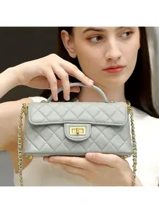 Xiaoxiangfeng chain light luxury fashion women's leather women's bag 2026 new portable shoulder messenger bag diamond bagPremium Past Shop Leather Handbags Elegant Stylish Purse Fashionable Bags Chic Handbag