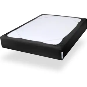 Box Spring Cover with Smooth and Elastic Woven Material, Alternates for Bed Skirt,  Size Only, Wrinkle & Fading Resistant, Washable, , Black