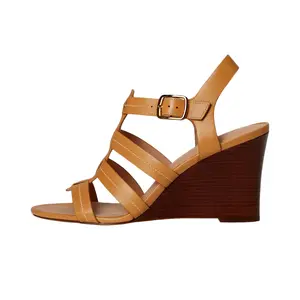Cole Haan Josie Fisherman Wedge Sandals Biscuit  W32277 Women's