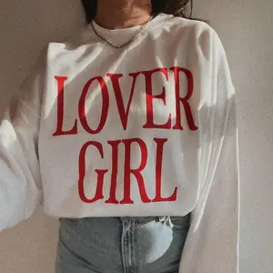 Lover Girl Crewneck Sweatshirt, Aesthetic Trendy Valentines Sweatshirt, Vday Sweatshirt, Gift For Her