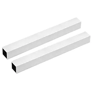 6063 Aluminum Square Tube, 30mmx30mmx2mm Wall Thickness 300mm Length Seamless Straight Pipe Tubing 2 Pcs