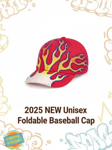 Winter Special Offer! Street Eye-catching [Flame Embroidery] Unisex Baseball Cap  Dynamic Flame Design  Trendy Headwear for Outdoor Leisure/Dating Outings