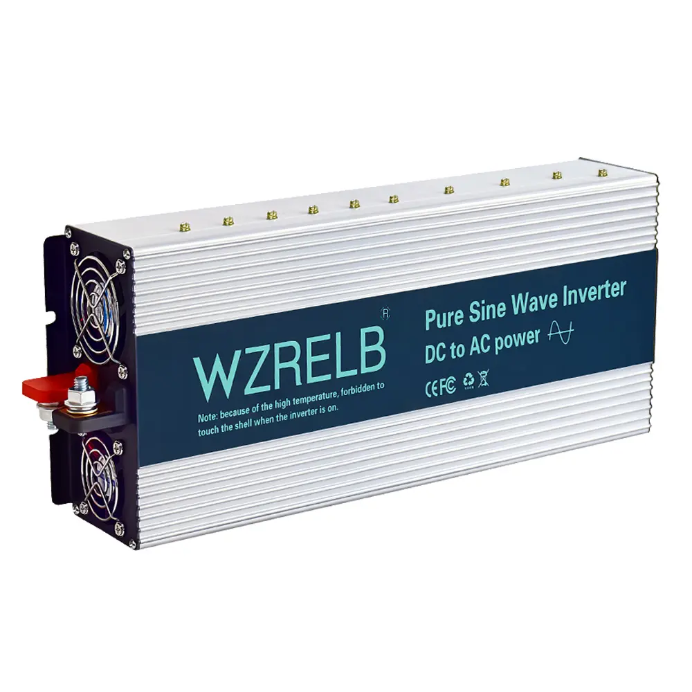 Pure Sine Wave Power Inverter - 3000W 12V DC to 120V AC Converter with Manual, LED Display, Fuses for Car, Truck, RV Road Trips & Outdoor Solar Off-Grid Systems