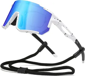 Polarized Cycling Sunglasses for Men Women UV400 Protection with Myopia Clip Adjustable Nose Pads for Outdoor Sports