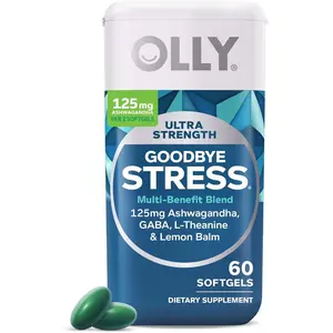 OLLY Ultra Strength Goodbye Stress Softgels, Stress Relief Supplement - 60 Count