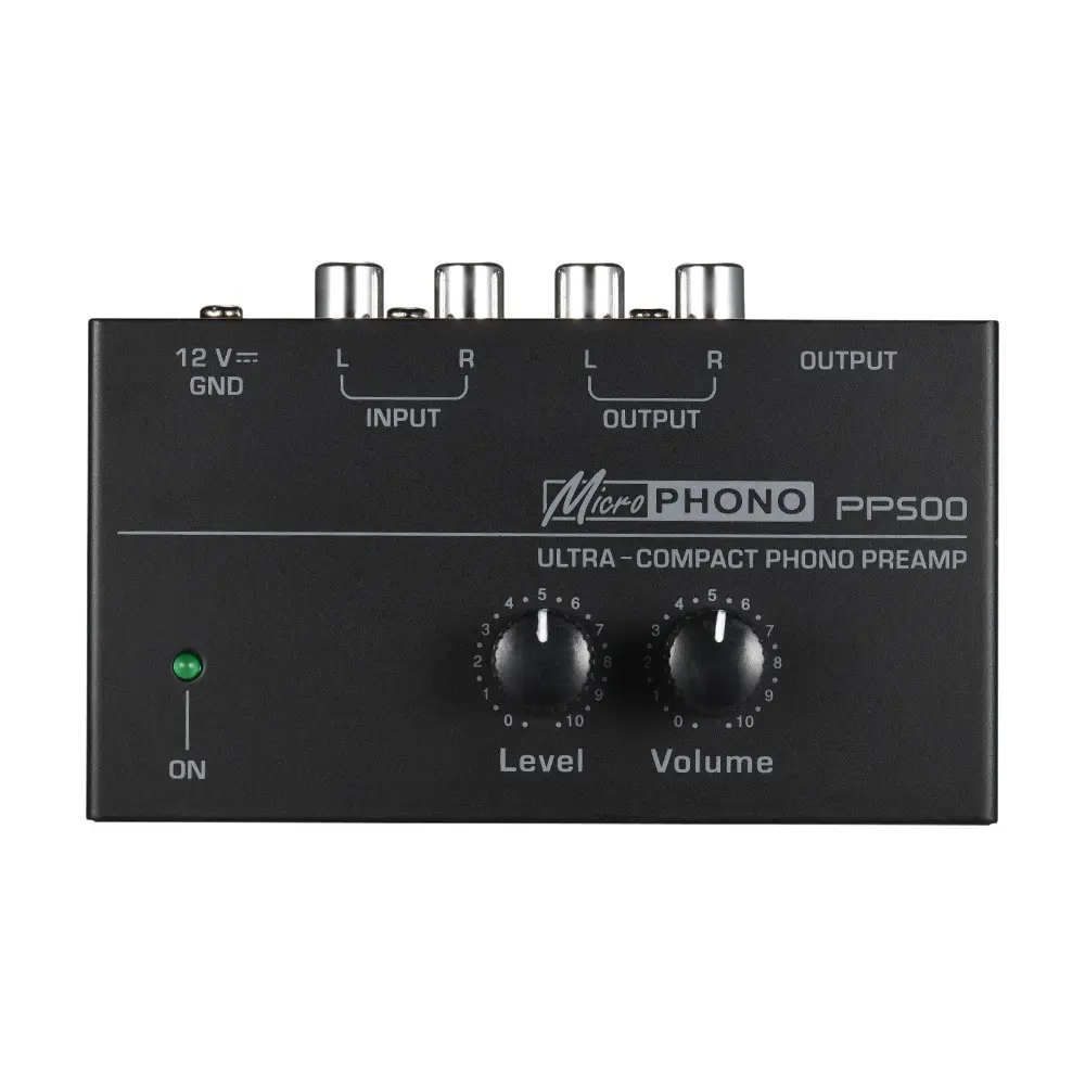 Lmbgm Pp500 Phono Preamp Amplifier, Turntable Preamplifier, High-Fidelity Audio Enhancer, Ideal for Vinyl Record Players, Compact