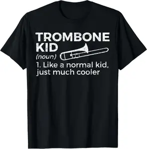 Trombone Kid Definition Trombone Player T-Shirt Graphic tees