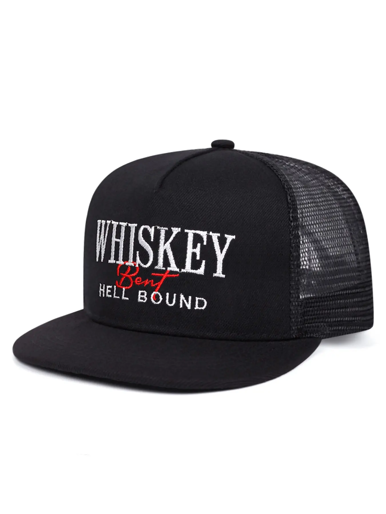 2026 New Personalized Baseball Hat, Embroidered Baseball Caps, Trucker Hat, WHISKEY Embroidered Hip Hop Hat, Outdoor Sports Sunshade Hat, Breathable Mesh Hat, Embroidered Hat