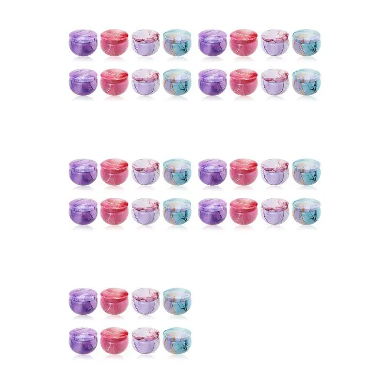 40Pcs Candle Tins for Candle Making Kit Empty Metal Candle Tin with Lids Storage Tins Reusable