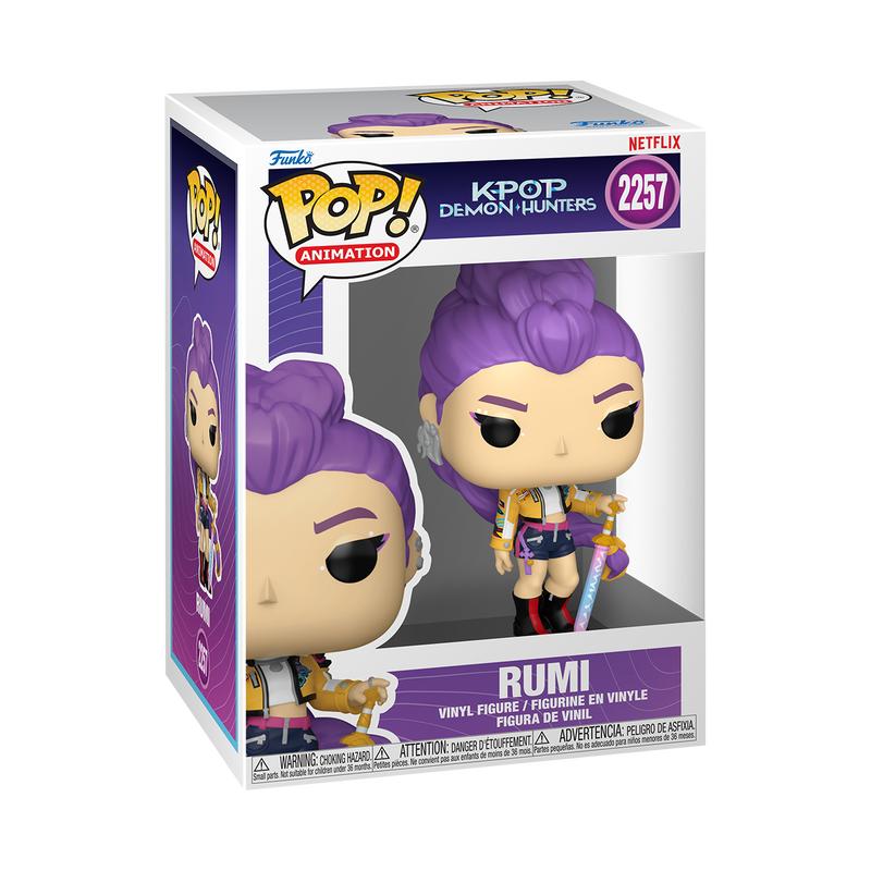 Funko POP Animation: KPOP Demon Hunters - (Rumi, Jinu, Derpy, Zoey, Mira) w/ vRare Pop Protector Included
