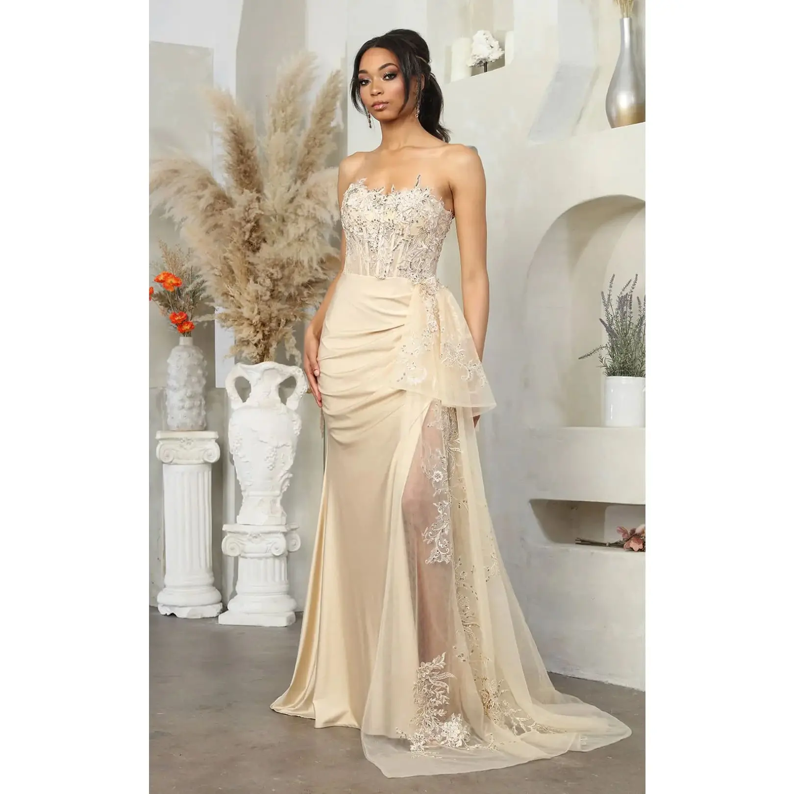 Champagne Wedding Dress Long Bridal Gown and Plus Size By MQ2072 - TikTok  Shop