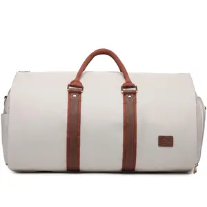 Convertible Carry on Garment Bag for Women,Leather Garment Bags for Travel with Shoe Pouch 2 in 1 Hanging Suitcase for Women Travel Bags for Women Duffle Bag Garment Bag Gifts leather travelbag tarvel travelbag with compartment traveldufflebag essentials