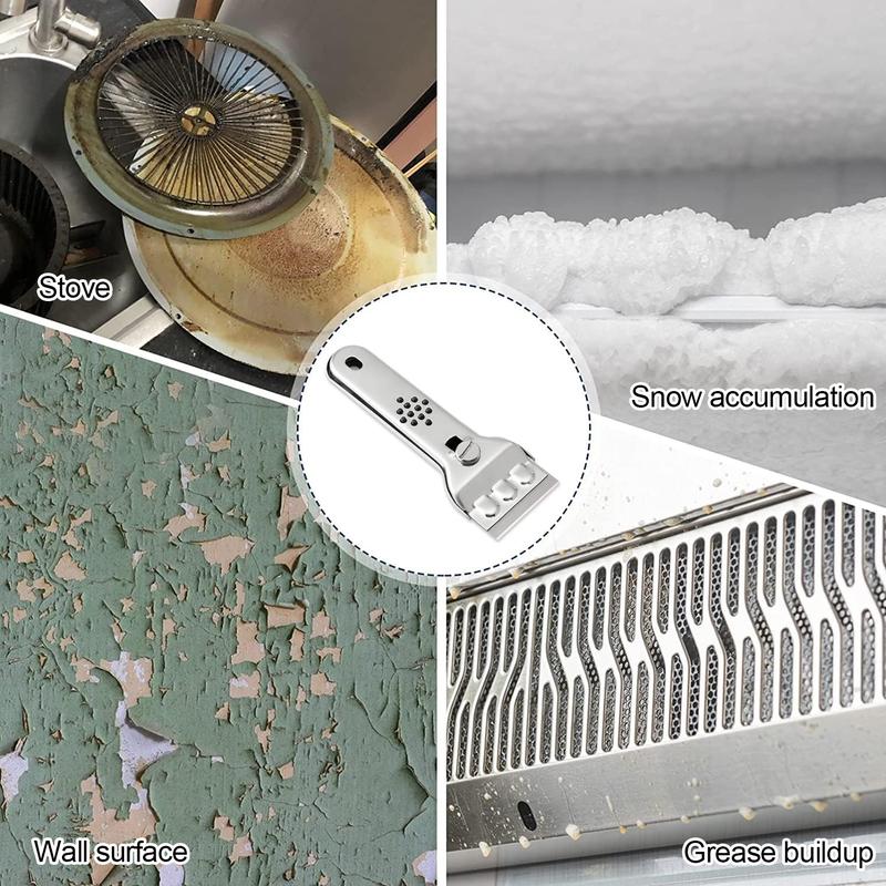 Razor Blade Scraper Tool, for Glass Ceramic and Induction Cooktops Glass Cooktop Stove Scraper with 5PCS Replacement Accessories for Glass Clean,Paint,Old Label,Decal Sticker,Adhesive Remover