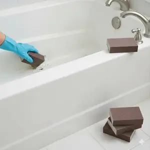 Heavy Duty Non-Scratch Pot Scrubber for Tough Rust & Burnt-on Grease, High Temp Oven Grill Brush with Ergonomic Grip, Stubborn Stains Remover for Pans and Cookware, Kitchenware