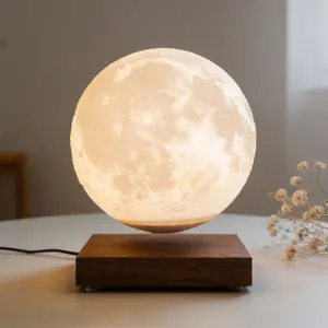 360° Rotatable Magnetic Levitation Moon Lamp – Ideal Birthday, Halloween, Christmas Gift & Home/Office Decor
