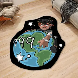 Cartoon Pattern Floor Mat, 1 Count Creative and Interesting Pattern Design Living Room Carpet, Soft and Comfortable Trendy Bedroom Carpet, Cartoon Pattern Rug, Home Decoration