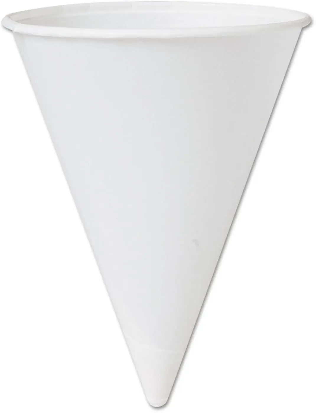 (5,000)Solo Eco-Forward Treated Paper Cone Water Cups 4.25 oz White Disposable 5000 Case Compostable with Thin Wax Coating