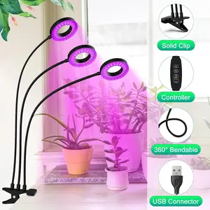 LED Plant Growth Light with Clips, Full Spectrum Sunlight Supplement for Seedling & Succulents, 3.5 Inch, Ideal for Indoor Plants