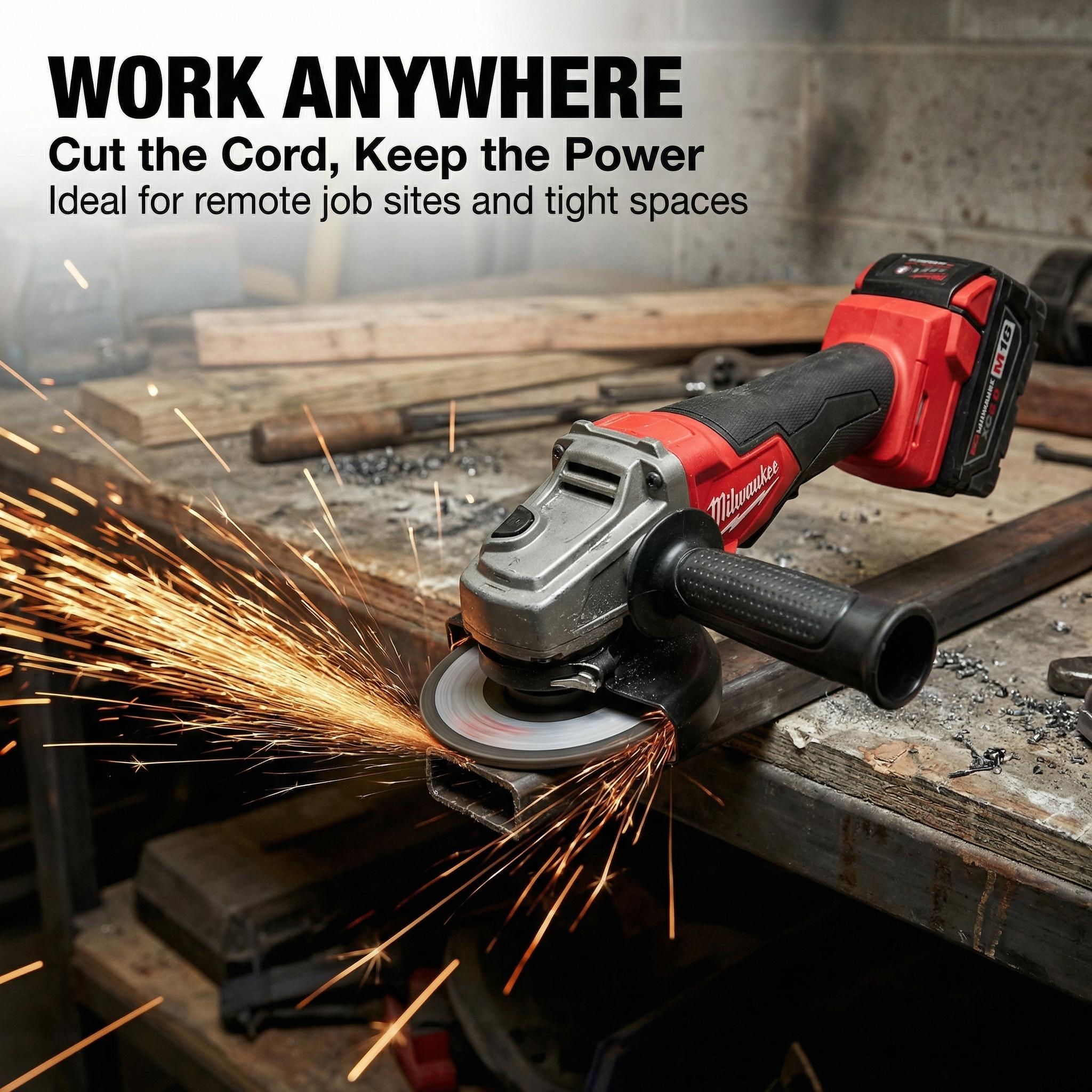 Milwaukee M18 125mm Brushless Angle Grinder for Metal Cutting and Grinding Variable Speed Power Tool