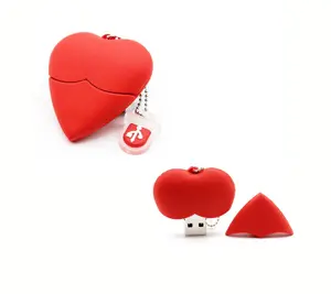 2.0 or 3.0 in 16gb - 32gb - 64gb - 128gb Red Heart Love Novelty Cute Gift USB Flash Thumb Drive