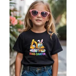 Easter Eggs-Cavator Shirt, Funny Excavator Bunny Youth T-shirt, Sweatshirt Unisex Youth Size XS-XL