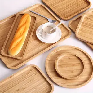 Bamboo Serving Tray, Ideal for Dinner, Tea, Bar, Breakfast, Party, Bed Trays, Versatile Food Tray, Casual Style, No Ca Prop 65